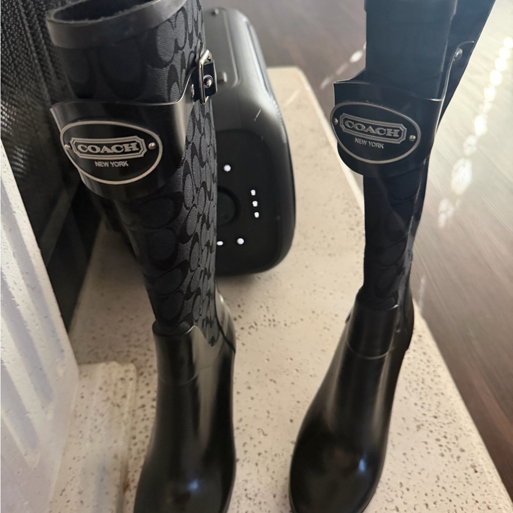 Coach Black Patterned Women's Winter Boots